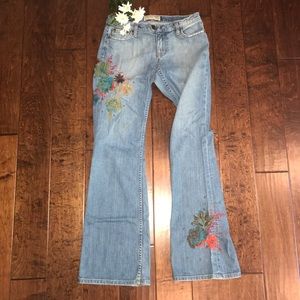Jeans ALEN B. SCHWARTZ Crystals USA - Taille 27 Délavé Flare - Occasion Rare